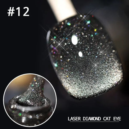 💎Laser diamant kattögon nagellack🔥