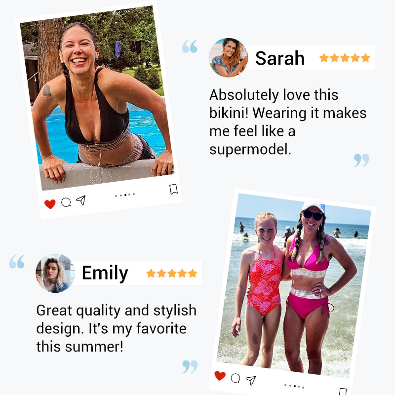 ✈️Köp 2 få fri frakt🔥Sommarrea 49% RABATT💥👙Bikineset med magkontroll och färgblock