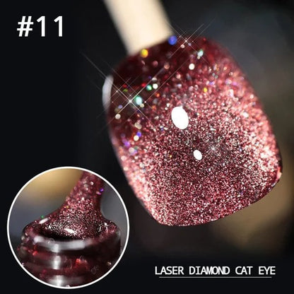 💎Laser diamant kattögon nagellack🔥
