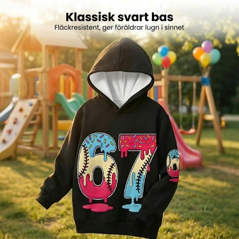 ⏳Begränsad tid – 50% rabatt⏰Barns rolig 67-meme-huvtröja