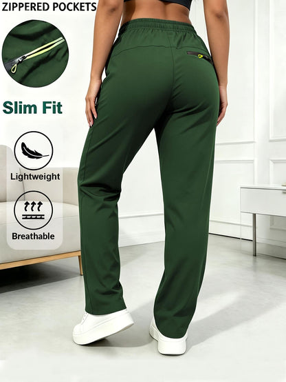 ⏳SISTA DAGEN REA 50% RABATT!!🔥Damers cargo-byxor med raka ben – Resår i midjan, casualbyxor med 6 fickor för arbete, resa & vardagsbruk 👖✨