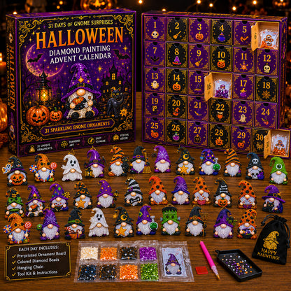 🎃✨ 31 dagars gnomöverraskningar Halloween Diamond Painting Adventskalender