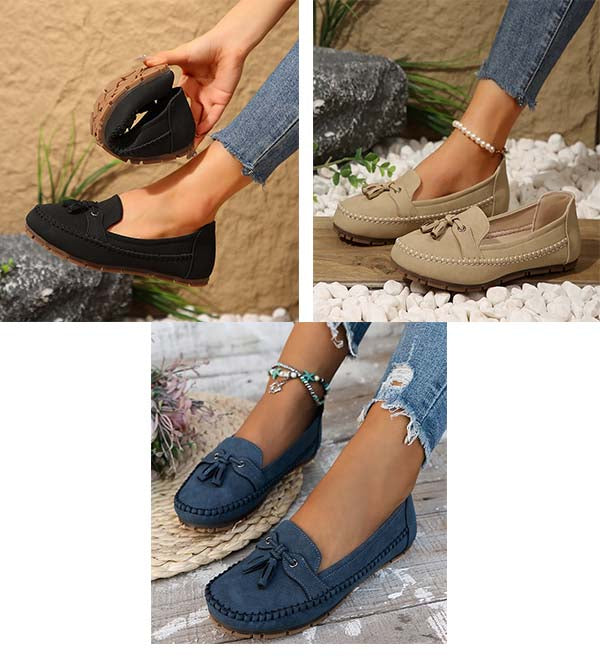 🔥Senaste dagskampanj 49% rabatt - Bekväma mjuka loafers för kvinnor i vintage stil med rosett