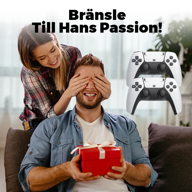 Svartvitt klassiskt hem retro dubbla spelpinnar - Återupplev arkadens era