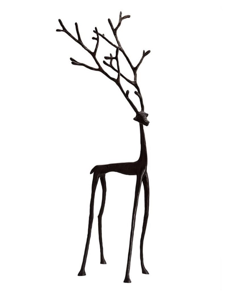🎅 Julbästsäljare 🦌 Svart renfigur, juldekoration