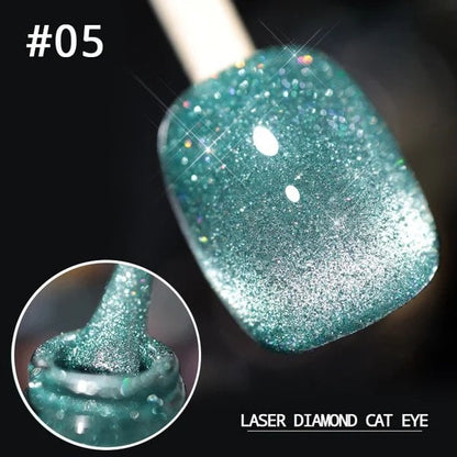 💎Laser diamant kattögon nagellack🔥