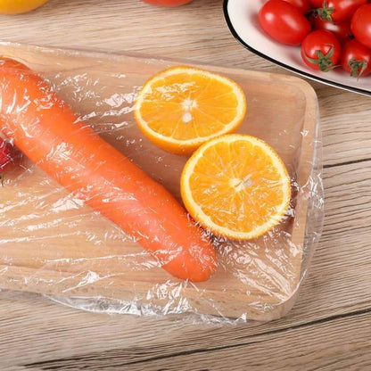 📢📢【Begränsat erbjudande – Köp 1 få 1 gratis】🔥 100 st Engångs sträckfilm för skålar och tallrikar, elastiska behållarlock, alternativ till plastfolie för matrester, frukt, grönsaker och matförvaring i köket