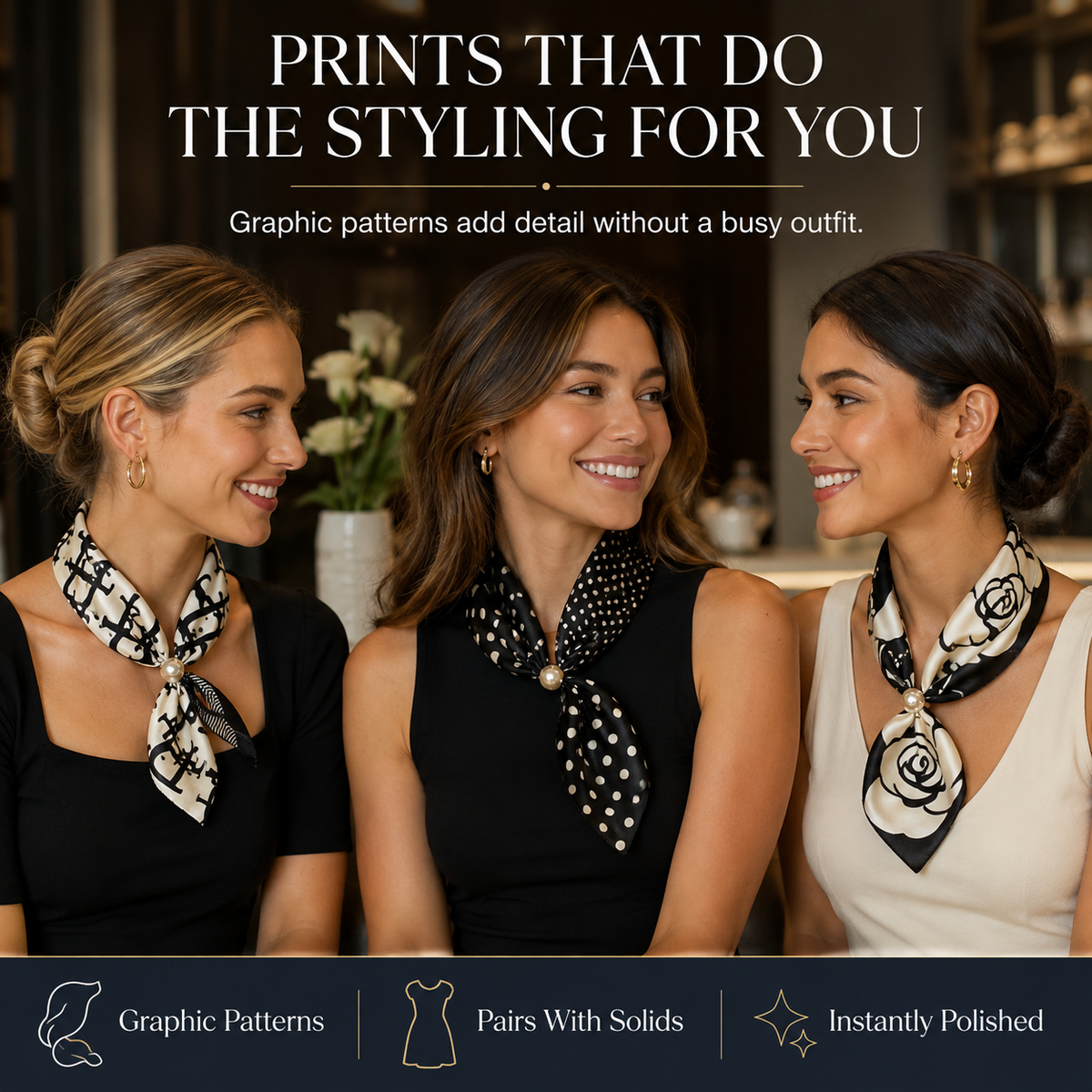 🧣 Oansträngd glamour: Påsnäppbar pärlhalsbandsscarf ✨