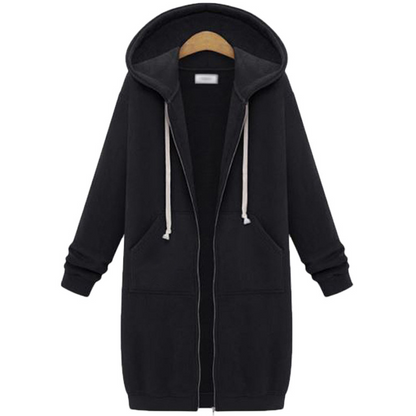 🚚 SPARA FRAKT: Köp 2 stk!🌸Fritidsfleecehoodies med dragkedja för damer