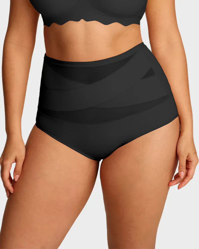🌸Sista dagen - Köp en, få tre gratis✨ Högmidjade plus size-underkläder med korsvis magkontroll