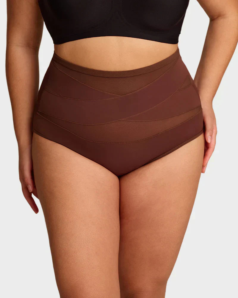 🌸Sista dagen - Köp en, få tre gratis✨ Högmidjade plus size-underkläder med korsvis magkontroll
