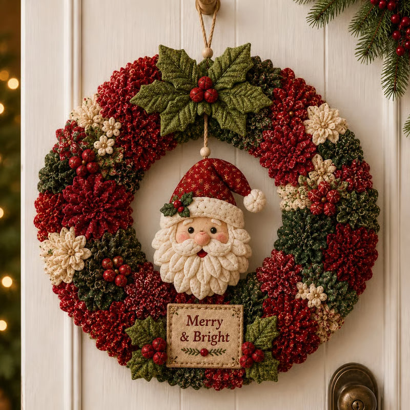 🏆Tillfälligt erbjudande: 49% RABATT🎁🎄 DIY-set för en 3D-krans av tyg