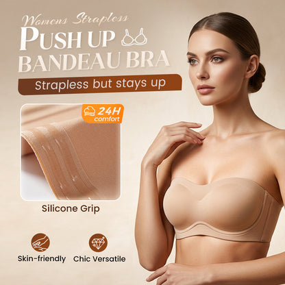 Bärfri push-up-bh – 360° halkskydd, utan bygel och andningsbar. 🛡️✨