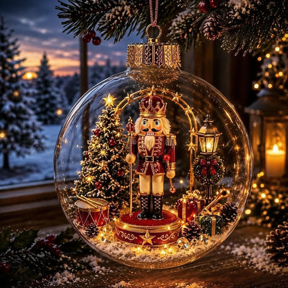 🎄Glödande juldiarama-ornament – En liten vintervärld i din handflata👼