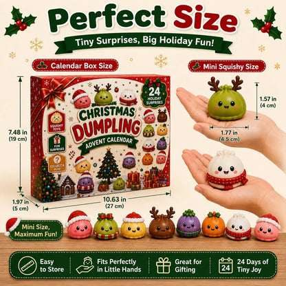 🎅 JULSPECIAL | 24 dagar med mini squishies – Söt adventskalender 2026 med dagliga dumpling-överraskningar
