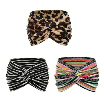 Boho-stil & paisleymönstrat hårband Brett elastiskt hårband