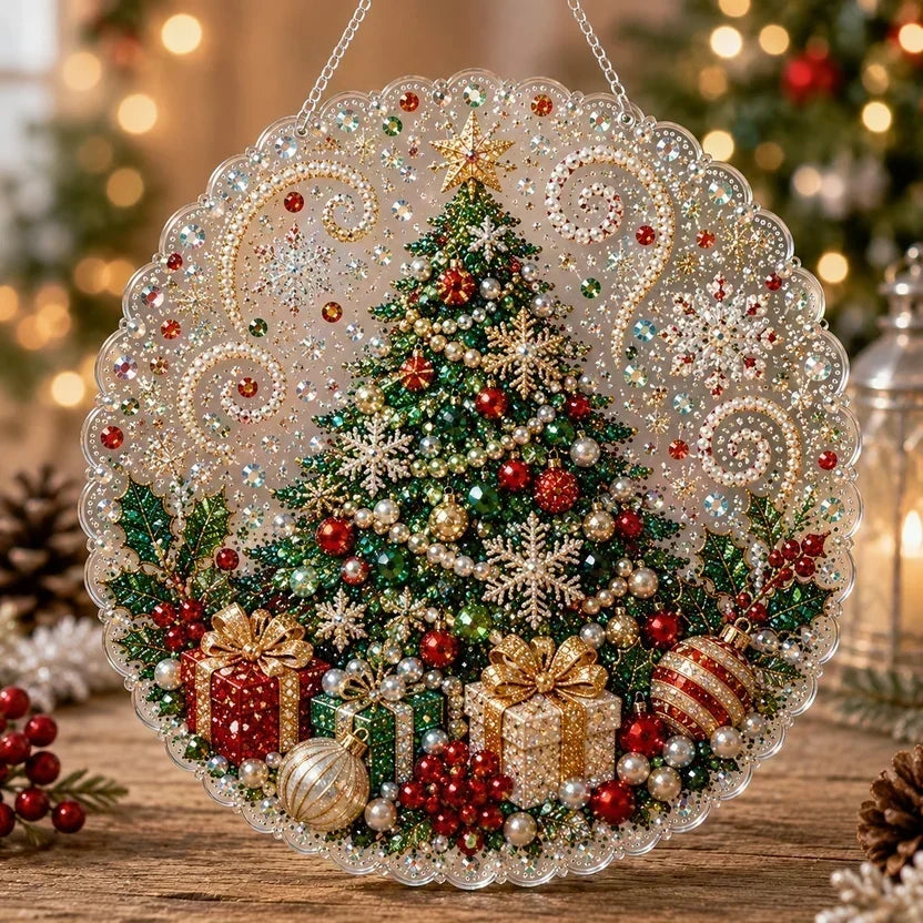 🎄Julpärlor Diamantkonst Hängande Ornament Kit | Slitstarka Pärlkulor Som Bleknar Gör-det-själv Handgjord Hängande Juldekoration 🎅💎