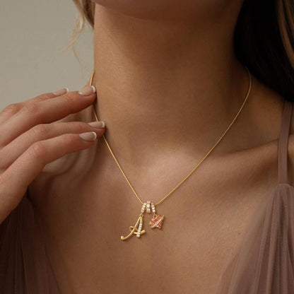 💖 SISTA DAGEN – 51 % RABATT ✨3-lagers halsband med initialer A-Z🎀 | Personligt och elegant