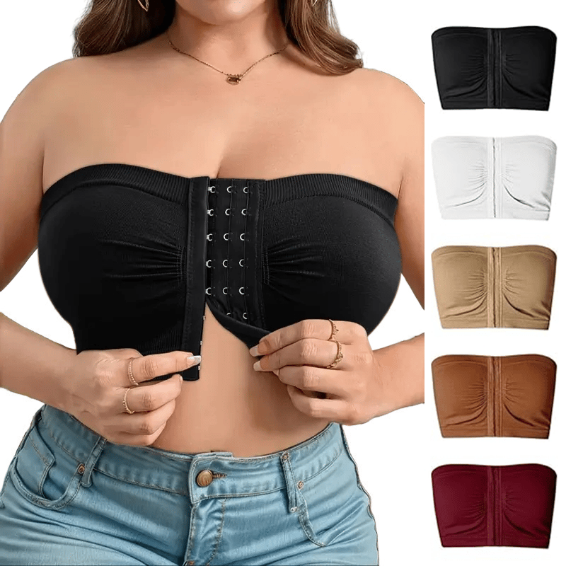 🎁Prime Day-rea 49% RABATT🔥Axelbandslös BH med andningsbart spänne fram i plusstorlekar