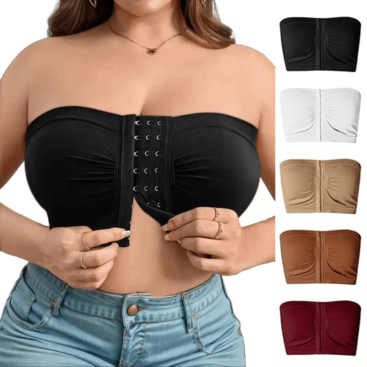 🎁Prime Day-rea 49% RABATT🔥Axelbandslös BH med andningsbart spänne fram i plusstorlekar