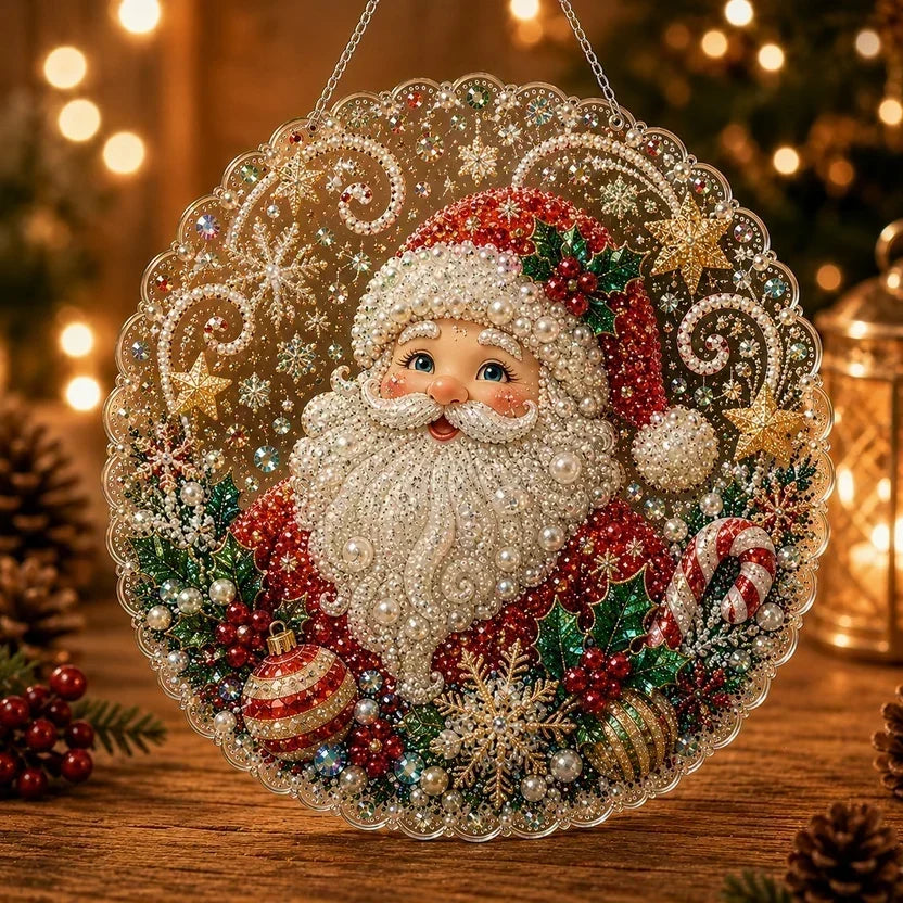 🎄Julpärlor Diamantkonst Hängande Ornament Kit | Slitstarka Pärlkulor Som Bleknar Gör-det-själv Handgjord Hängande Juldekoration 🎅💎