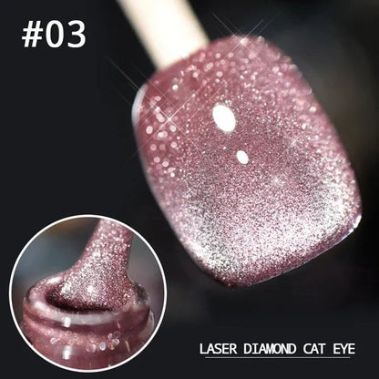 💎Laser diamant kattögon nagellack🔥