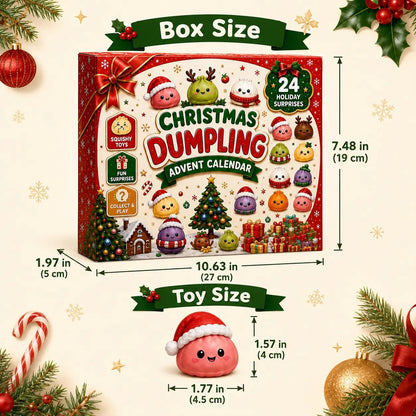 🎅 JULSPECIAL | 24 dagar av Mini Squishies – Söt 2026 adventskalender med dagliga dumplingöverraskningar