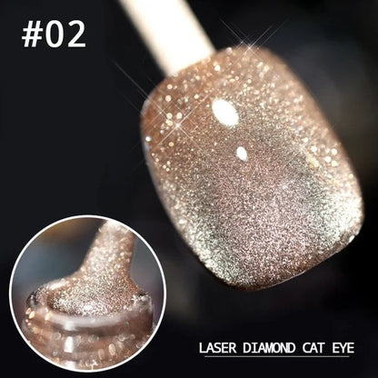 💎Laser diamant kattögon nagellack🔥