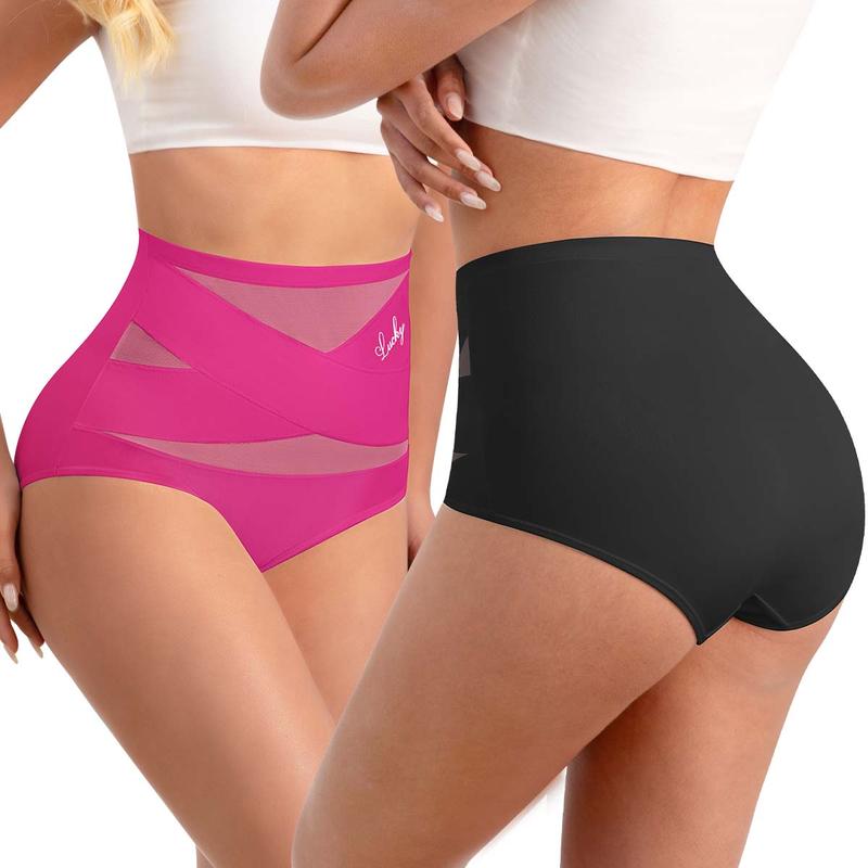🌸Sista dagen - Köp en, få tre gratis✨ Högmidjade plus size-underkläder med korsvis magkontroll
