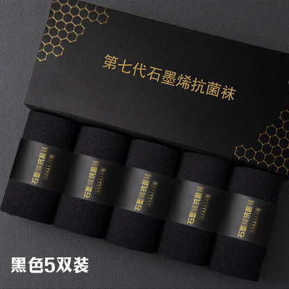 Anti-lukt-strumpor i grafen för män – 5 par/set