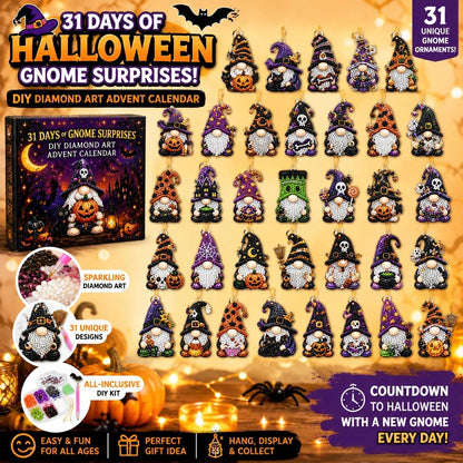 🎃✨ 31 dagars gnomöverraskningar Halloween Diamond Painting Adventskalender
