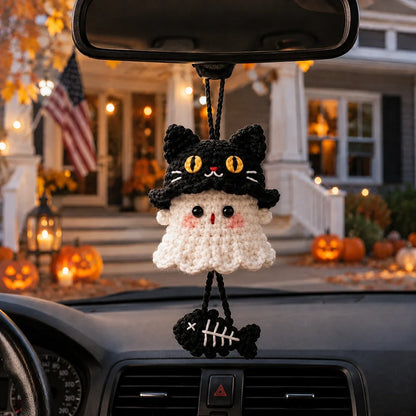 🎃 Halloween REA 50 % RABATT 👻 Handgjord virkad spökbilcharm