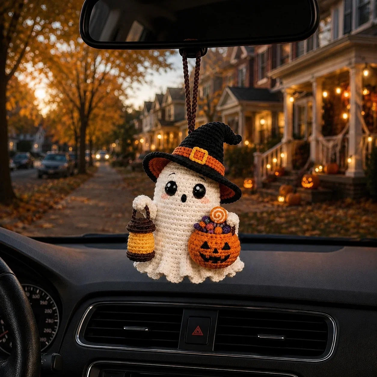 🎃 Halloween REA 50 % RABATT 👻 Handgjord virkad spökbilcharm