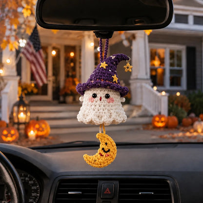 🎃 Halloween REA 50 % RABATT 👻 Handgjord virkad spökbilcharm