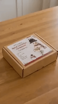 ☃️DIY-sats för spiralvirkad snögubbe