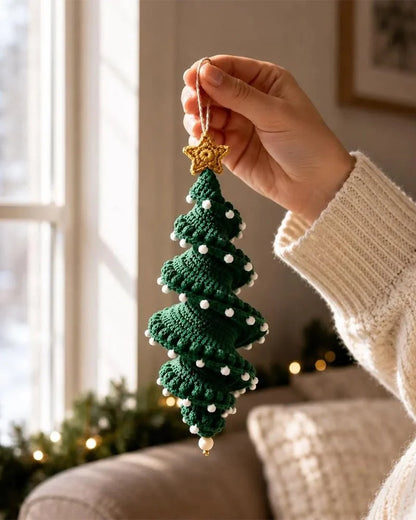 ☃️DIY-sats för spiralvirkad snögubbe
