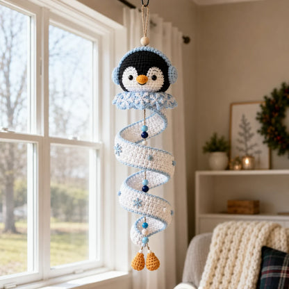 ☃️DIY-sats för spiralvirkad snögubbe