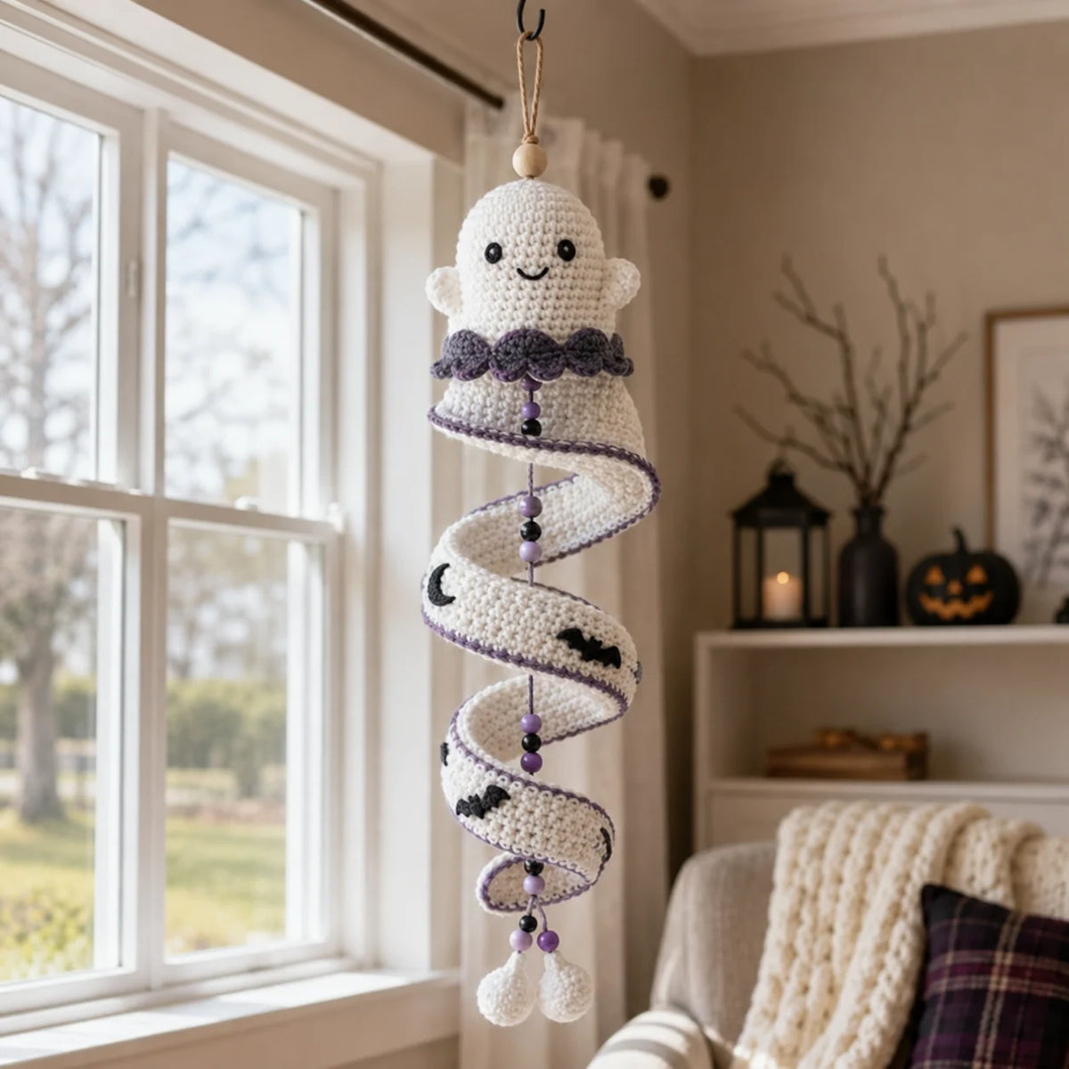 ☃️DIY-sats för spiralvirkad snögubbe