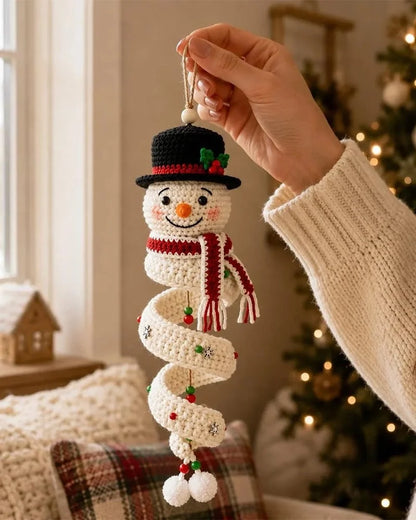 ☃️DIY-sats för spiralvirkad snögubbe