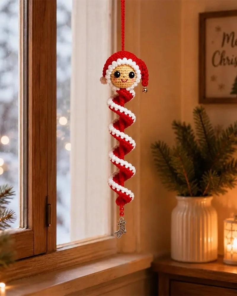 ☃️DIY-sats för spiralvirkad snögubbe