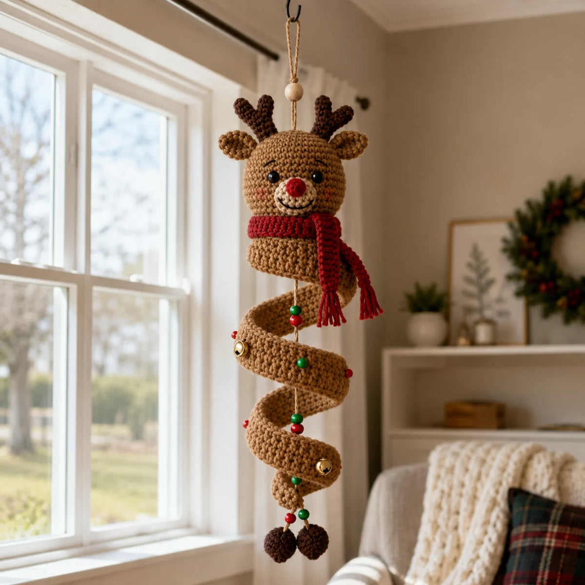 ☃️DIY-sats för spiralvirkad snögubbe