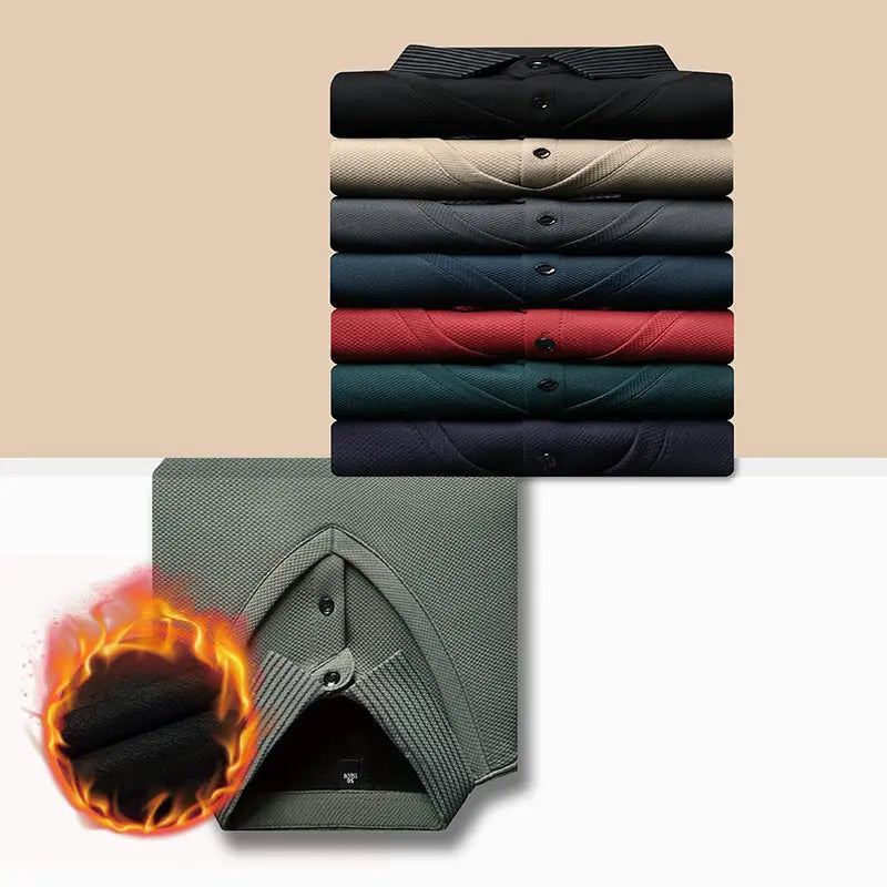 ✈️Köp 2 – fri frakt✈️Randig lapel falska tvådelar skjorta