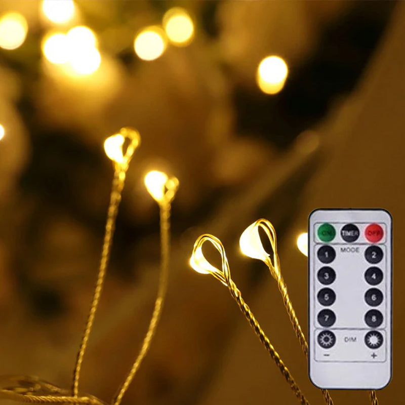 Koppartråd smällare ljusslinga🎁