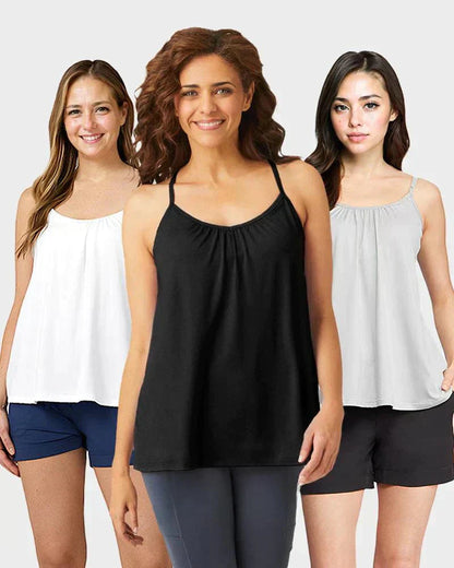 Lös Passform Tanktop med Inbyggd BH