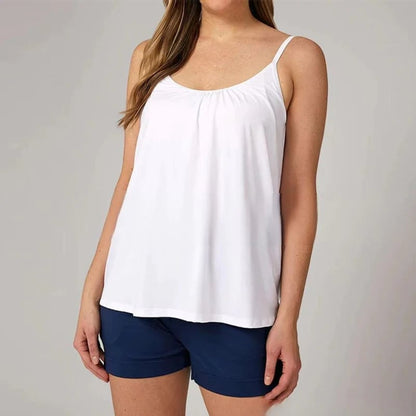 Lös Passform Tanktop med Inbyggd BH