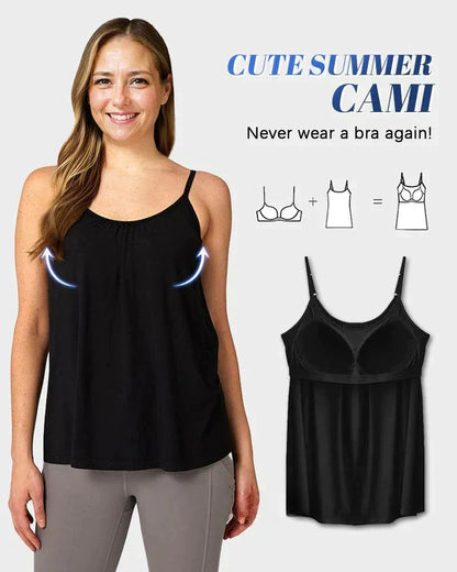 Lös Passform Tanktop med Inbyggd BH