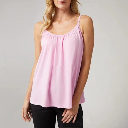 Lös Passform Tanktop med Inbyggd BH