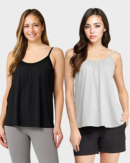Lös Passform Tanktop med Inbyggd BH