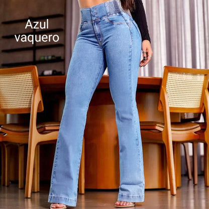 Utsvängda jeans med hög midja