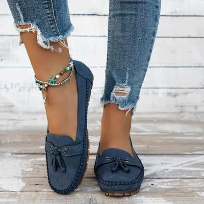 🔥Senaste dagskampanj 49% rabatt - Bekväma mjuka loafers för kvinnor i vintage stil med rosett